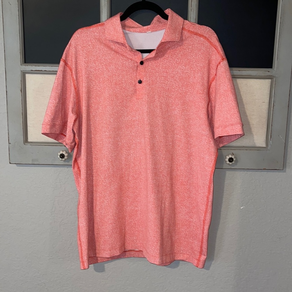 Lululemon Men's Short Sleeve Performance Tech Polo Shirt Orange